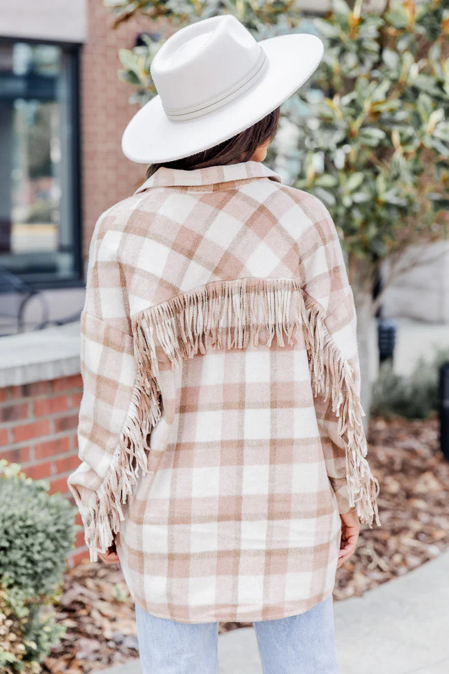 Nashville Pink And Beige Shacket | Pink Lily