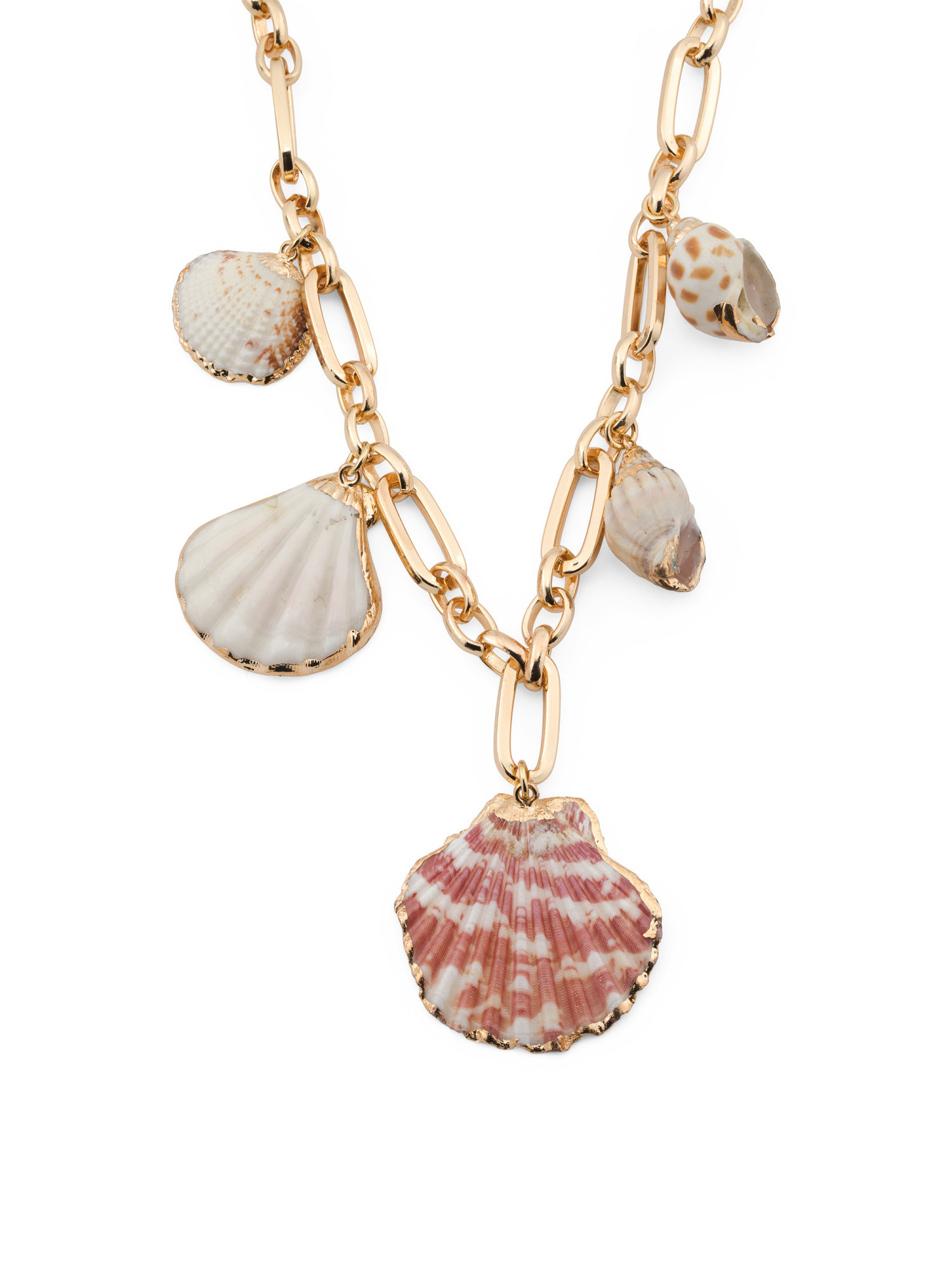 Gold Chain Shell Charm Necklace | TJ Maxx