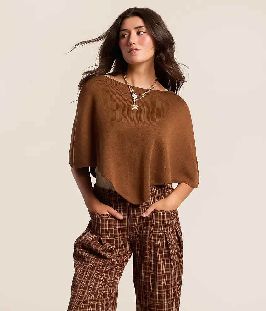 Boatneck Poncho | Buckle