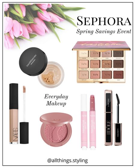 SEPHORA Sale.  My Everyday makeup favorites are 20% Off for Rouge Members 🌸

Sephora makeup favorites, Tarte eyeshadow palette, Nars concealer, Lancôme mascara, powder blush 

#LTKxSephora #LTKbeauty #LTKsalealert