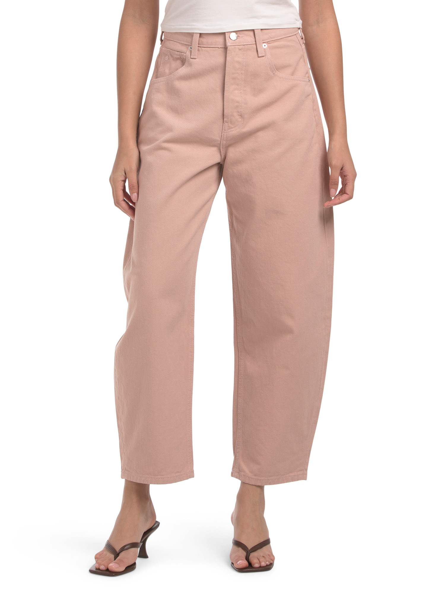 Organic Fiber Cassel Ultra High Barrel Jeans | TJ Maxx