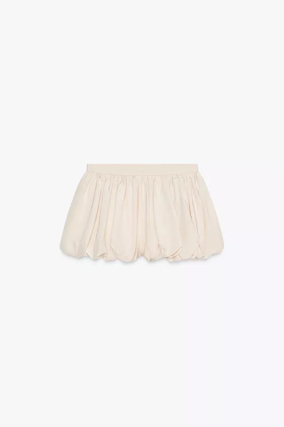 ZARA WOMAN COLLECTIONMid-rise skort. Voluminous, pleated fabric. Hidden in-seam side zipper closu... | Zara US