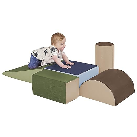 ECR4Kids SoftZone Climb and Crawl Activity Play Set, Lightweight Foam Shapes for Climbing, Crawli... | Amazon (US)