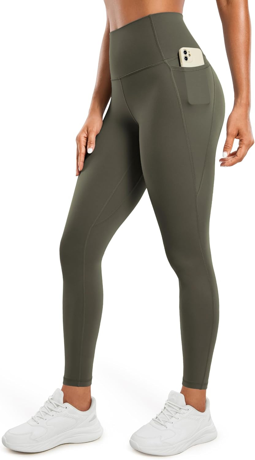 CRZ YOGA Womens Butterluxe Workout Leggings 28 Inches - High Waisted Gym Yoga Pants with Pockets ... | Amazon (US)
