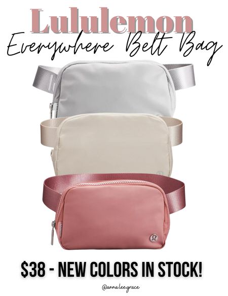 Lululemon belt bags - back in stock in spring colors! 

#LTKunder50 #LTKFind #LTKitbag