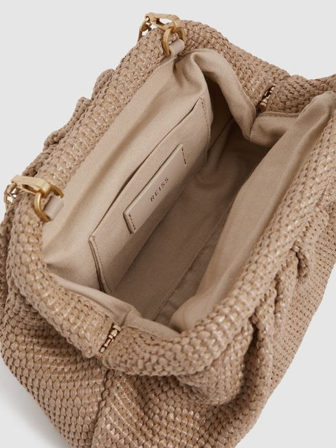 Raffia Clutch Bag | Reiss UK
