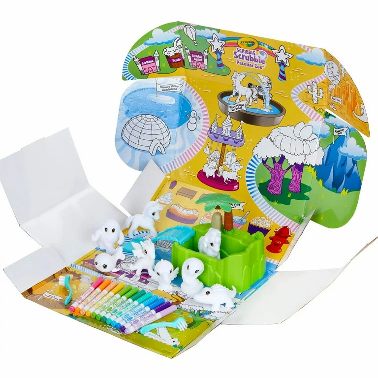 Crayola Scribble Scrubbie Peculiar Zoo Mess Free Playset, Kid Toys, Gift for Beginner Child, Arts... | Walmart (US)