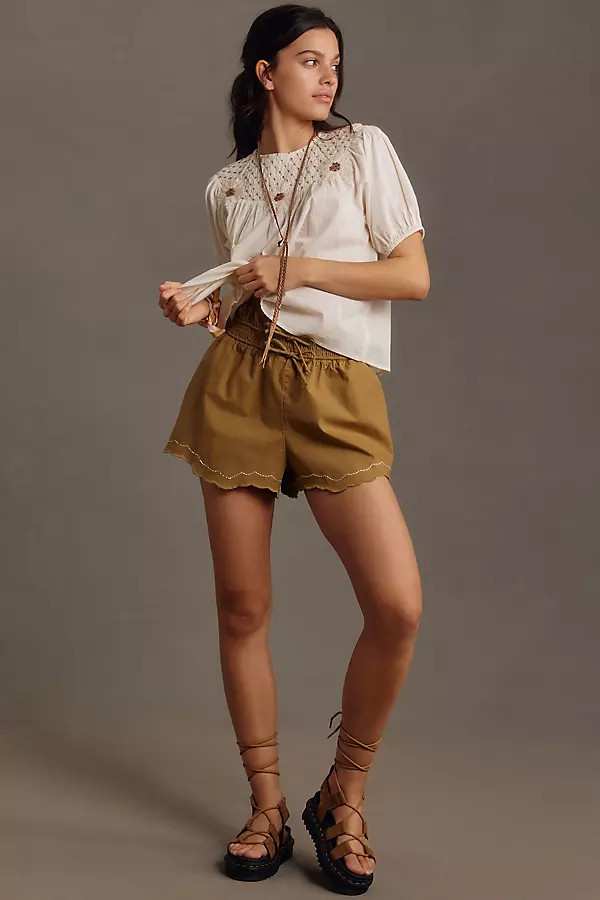 By Anthropologie Scallop-Hem Shorts | Anthropologie (US)