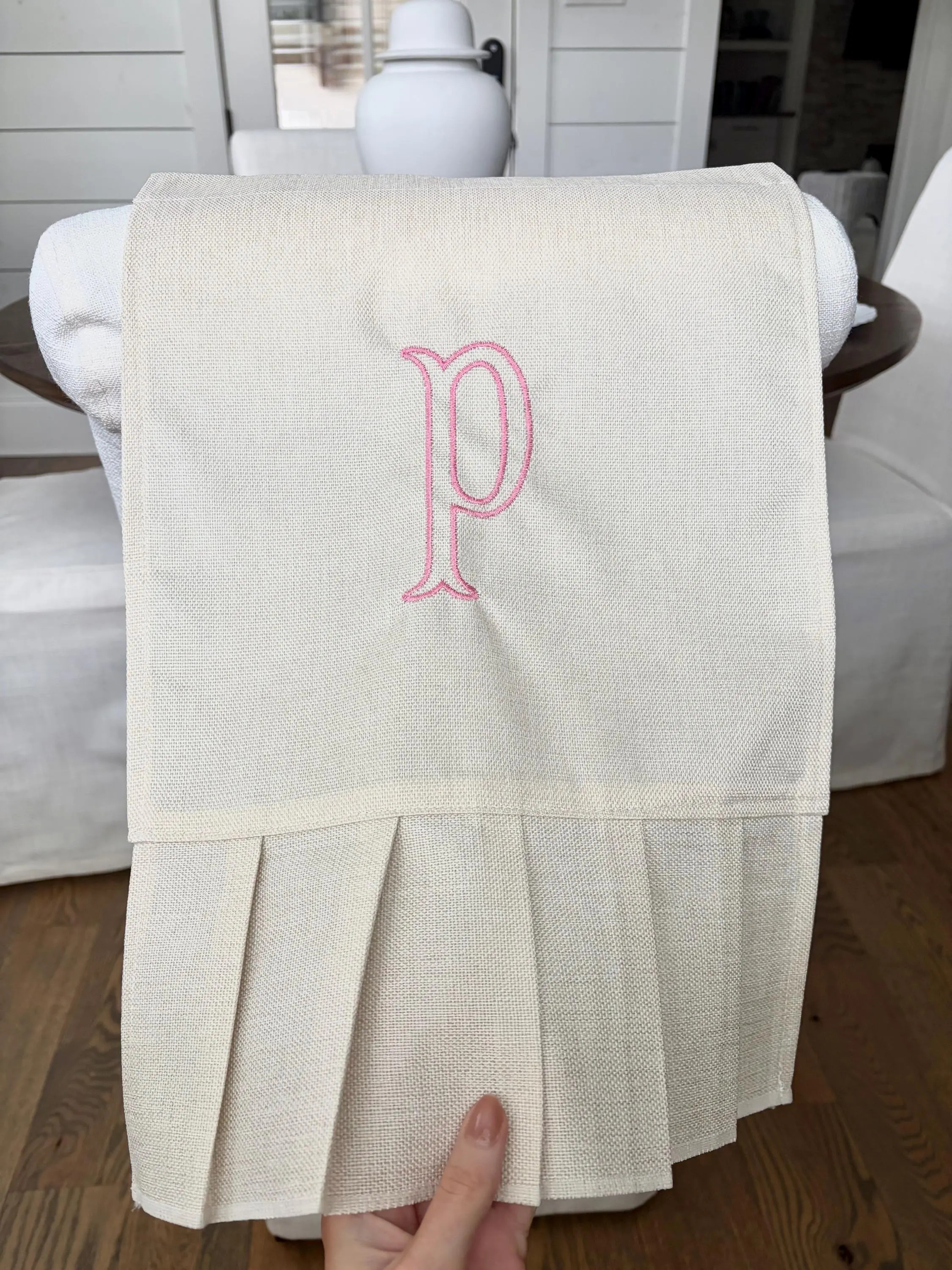 Monogrammed Linen Garden Flag – Custom Embroidered Family Name, Welcome Decor - Etsy | Etsy (US)