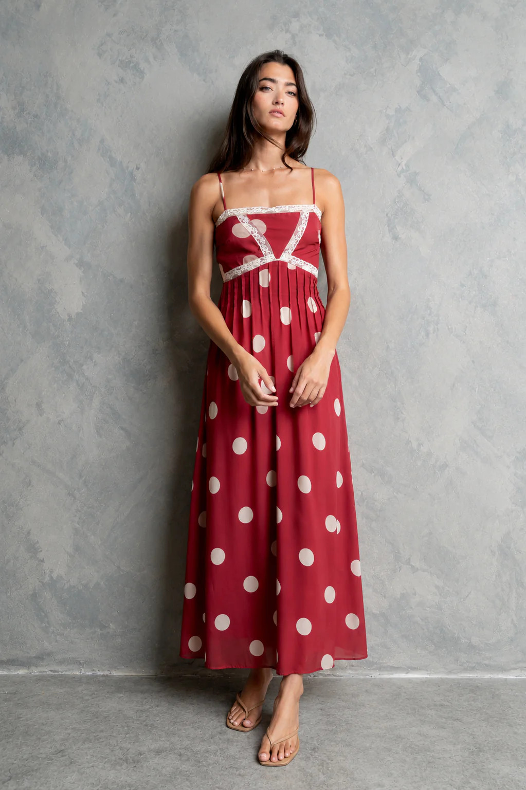 Taya Polka Dot Midi Dress | Böhme US