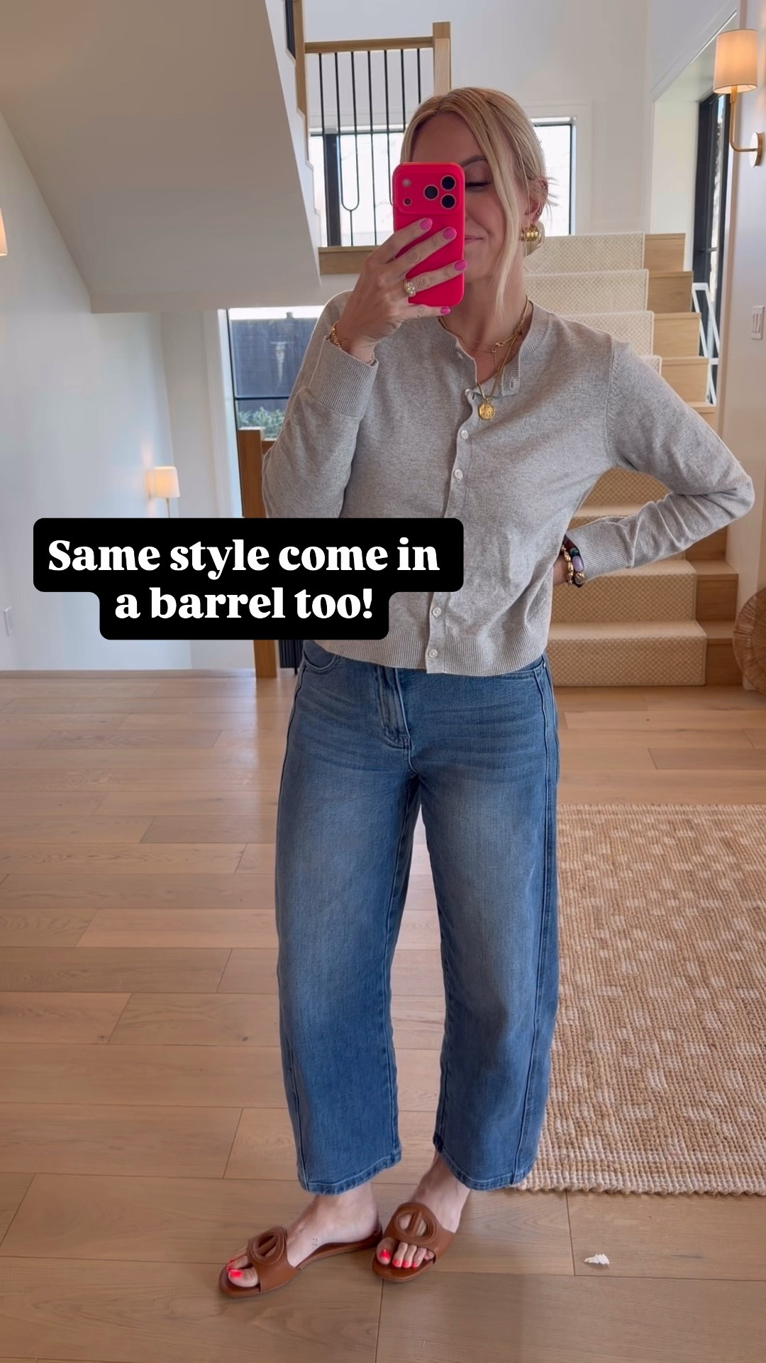 Here are the barrel jeans! 

#LTKmomlife #LTKootd #LTKgrwm