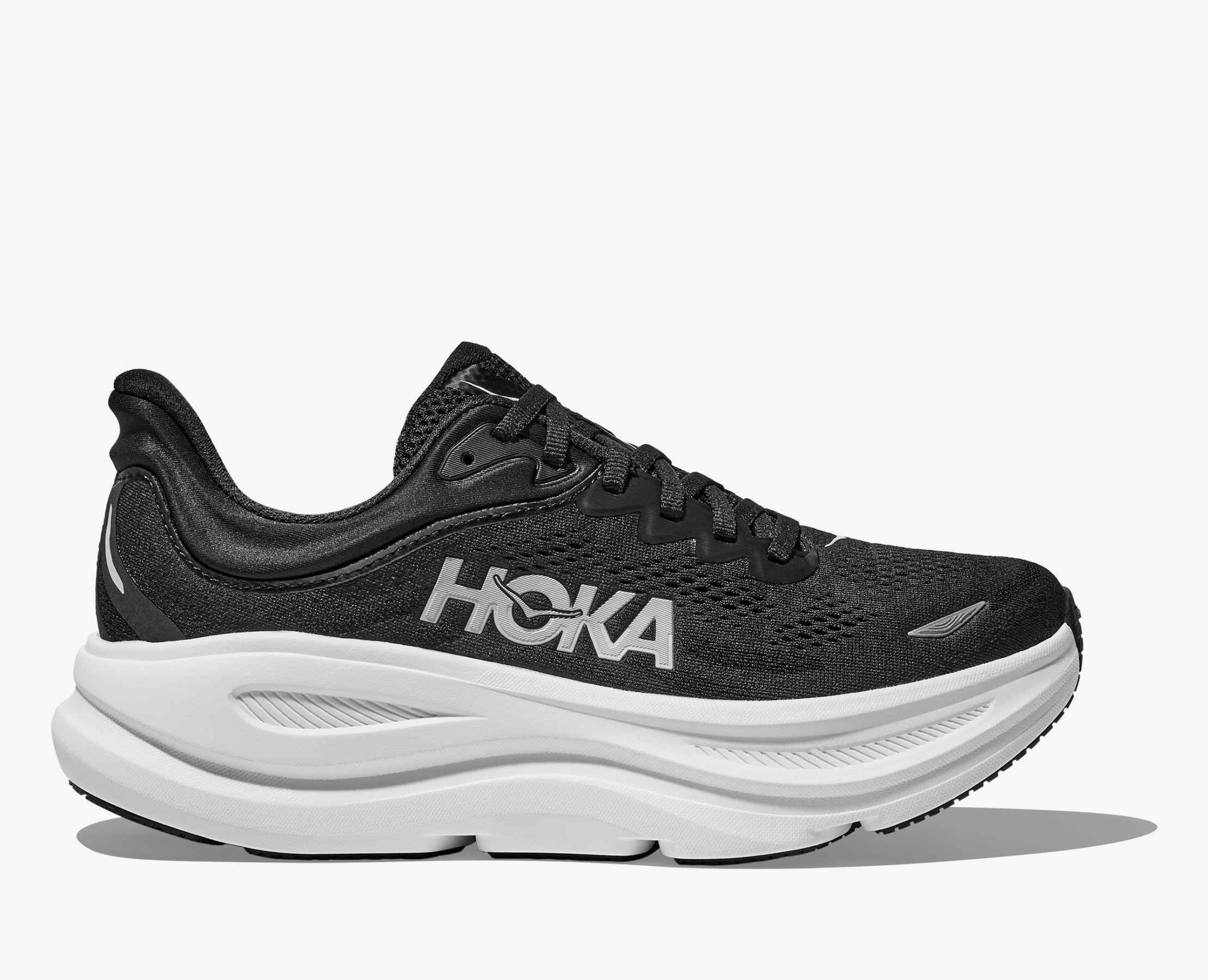 HOKA Women's Bondi 9 Shoes - Black / White / 5.5 | Zulily