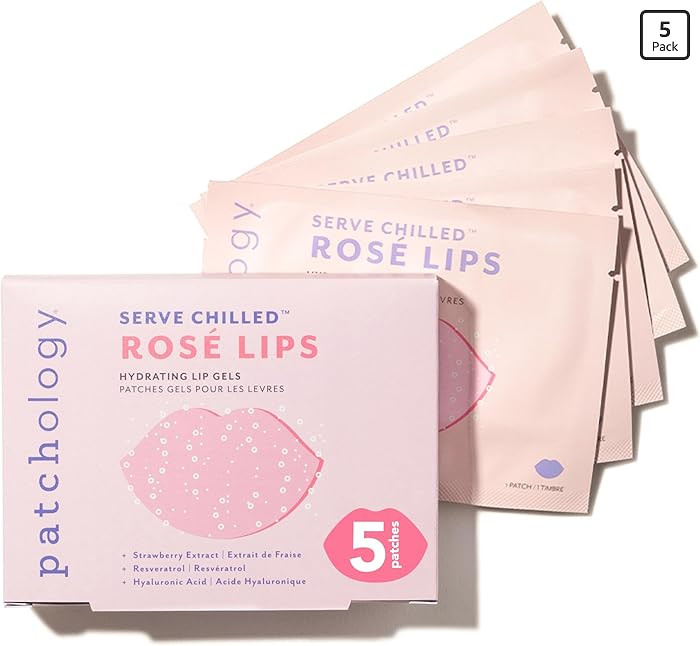 Patchology Serve Chilled Rosé Gel Lip Mask – Hydrating Mask with Resveratrol & Hyaluronic Acid... | Amazon (US)