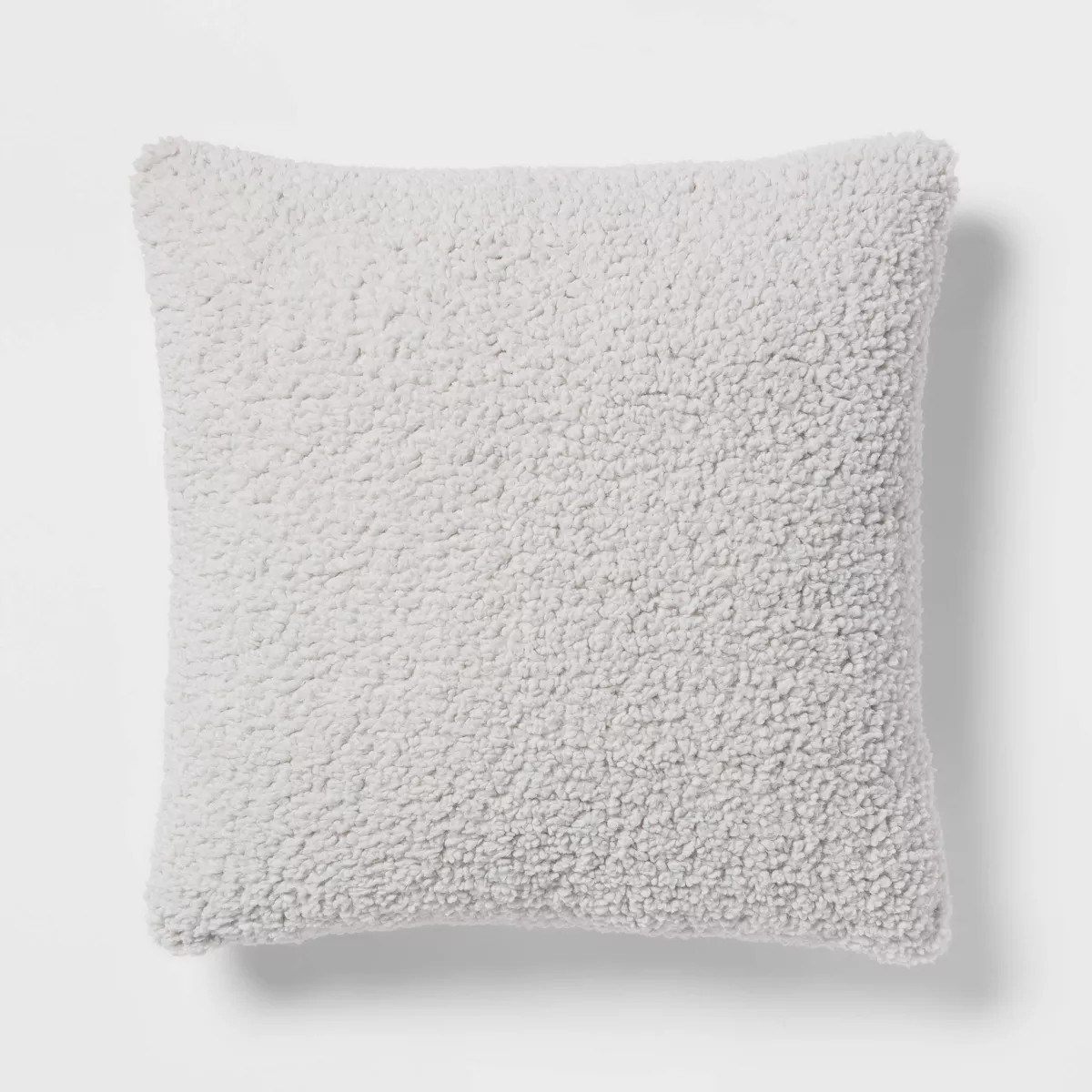 Euro Traditional Cozy Faux Shearling Fur Decorative Throw Pillow Gray - Threshold\u2122: Indoor P... | Target