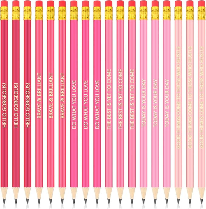 Chivao 30 Pieces Motivational Pencils Inspirational Pen Pre Sharpened Pencils Wood Pen Bulk Back ... | Amazon (US)