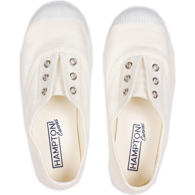 Plum Canvas Shoe, White | Maisonette