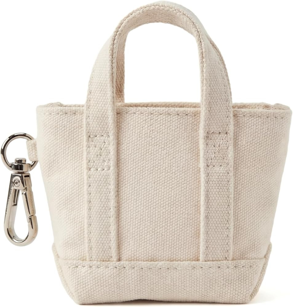 Sadnyy 1 Pcs Mini Tote Bag Keychain for Coin Purse Charm for Mother's Day White Cotton Small Chan... | Amazon (US)