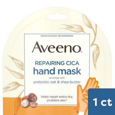 Aveeno Repairing CICA Hand Mask with Prebiotic Oat & Shea Butter for Extra Dry Skin, Fragrance-Fr... | Target
