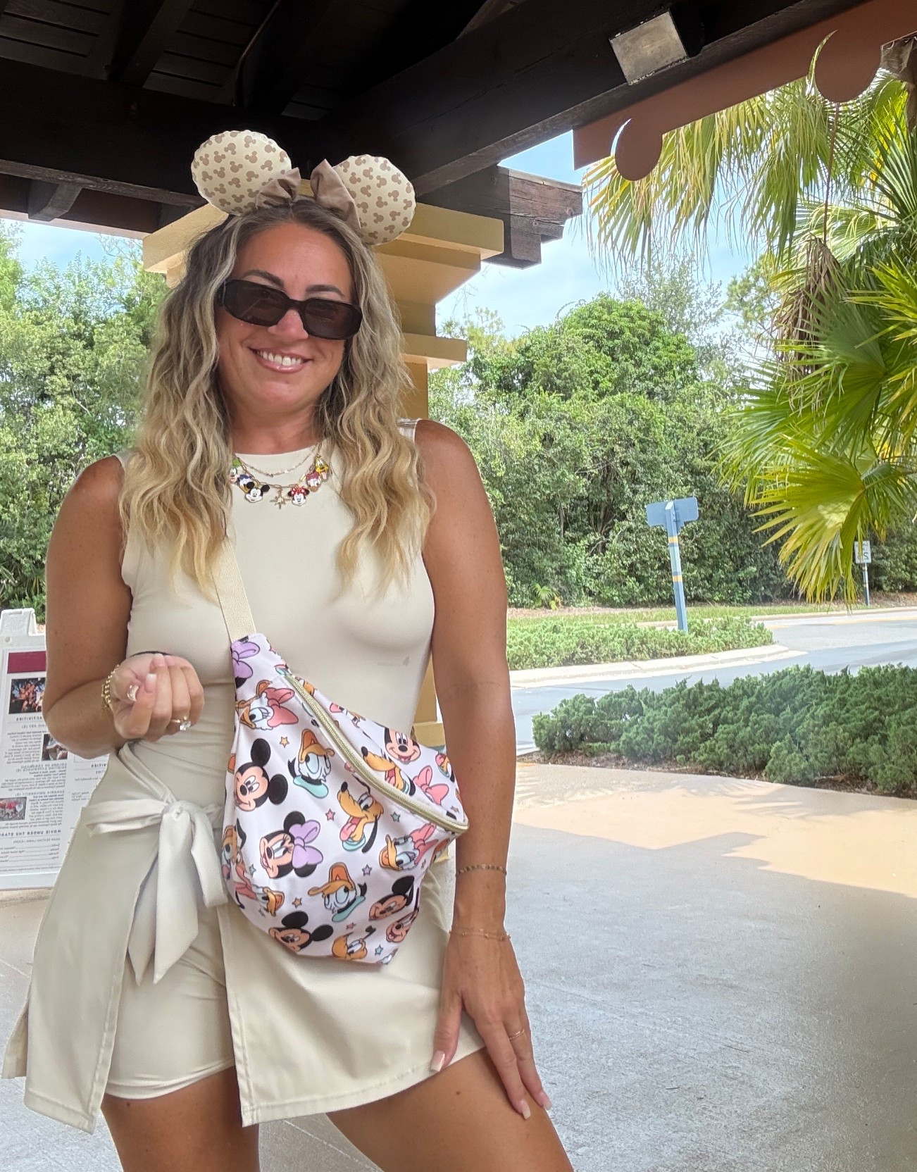 Disney summer outfit, Disney activewear, Disney dress, Disney neutral outfit, Disney sling bag, Disney crossbody, theme park outfit, theme park activewear, theme park dress, Disney ears, Disney jewelry 

#LTKSeasonal #LTKOver40 #LTKTravel