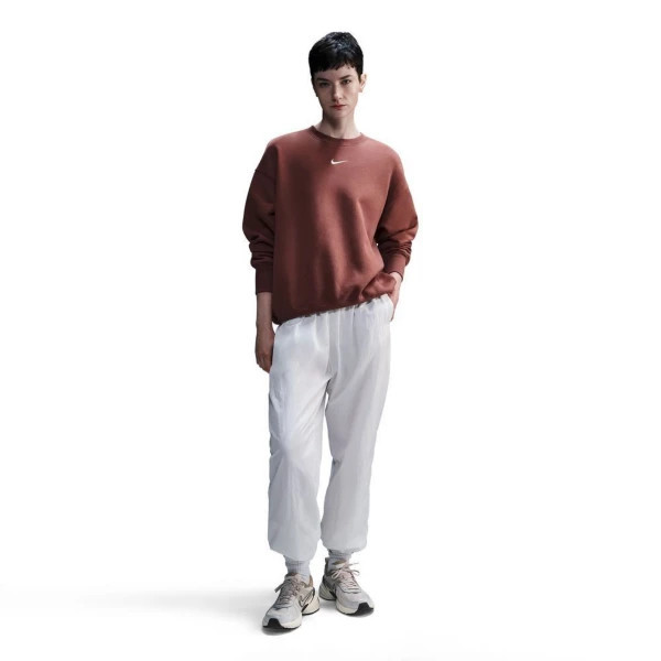 Women's Nike Sportswear Phoenix Fleece Crewneck Sweatshirt XLarge Red Sepia/Sail | Scheels