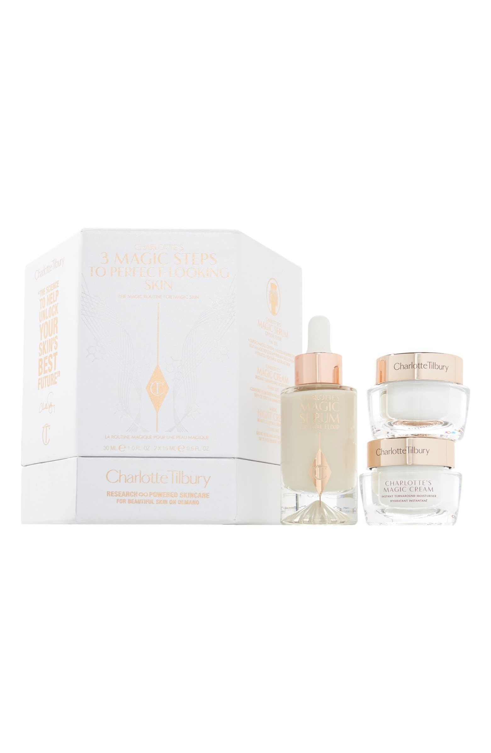 Charlotte Tilbury 3 Magic Steps to Perfect-Looking Skin Set | Nordstrom | Nordstrom