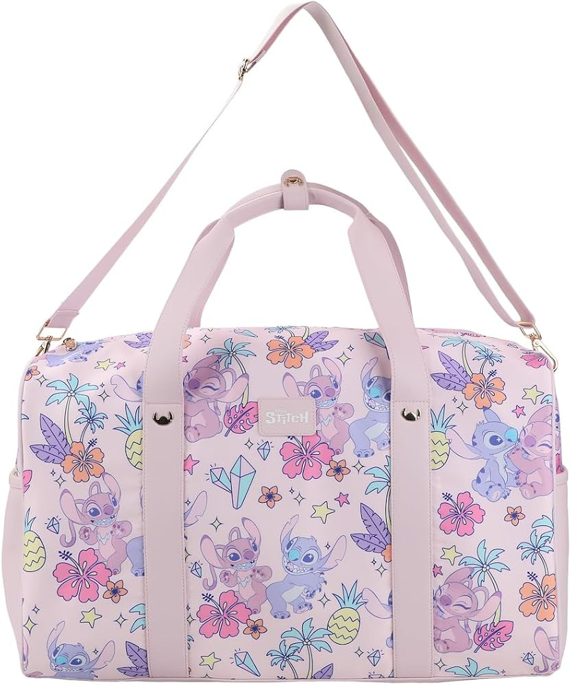 Disney Stitch & Angel 18" Pink Duffle Bag | Amazon (US)