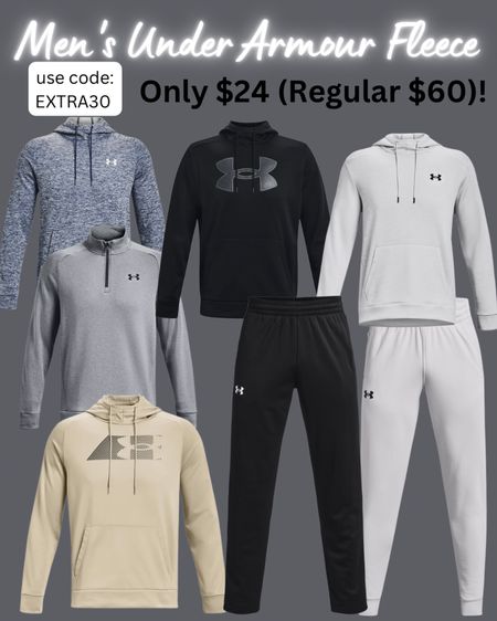 Men’s Under Armour Fleece only $23.78 (regular $60) with code SAVE30 at checkout. Sign in to your account for free shipping. 

#LTKfit #LTKmens #LTKsalealert