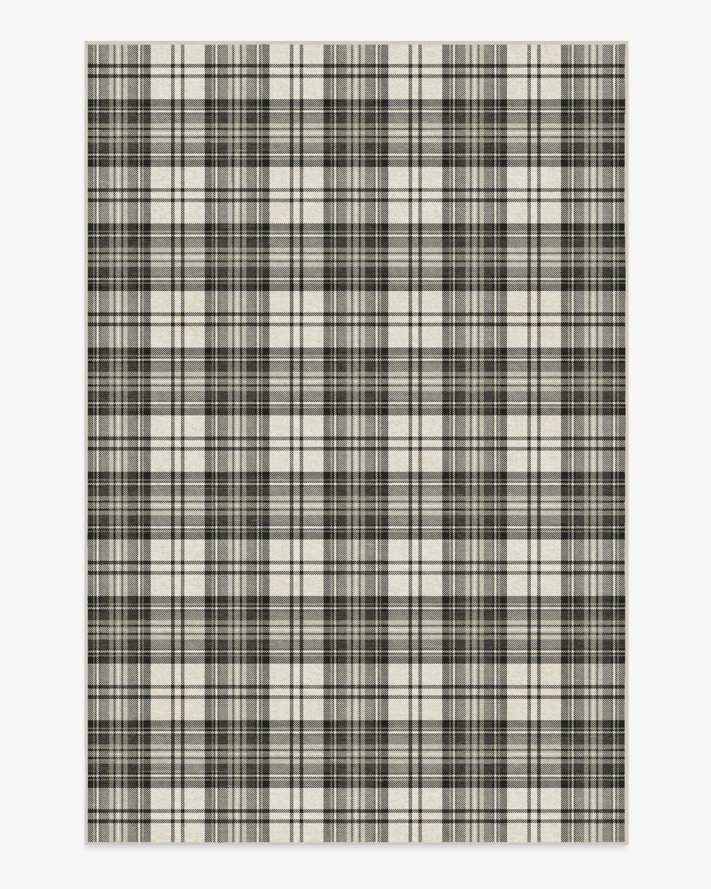 Dress Stewart Tartan Black & Ivory Rug | Ruggable US | Ruggable