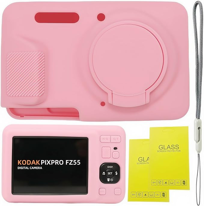 Case for Kodak PIXPRO FZ55,FZ55 accessories,Soft Silicone Protective Case Removable Lens Cover,Co... | Amazon (US)