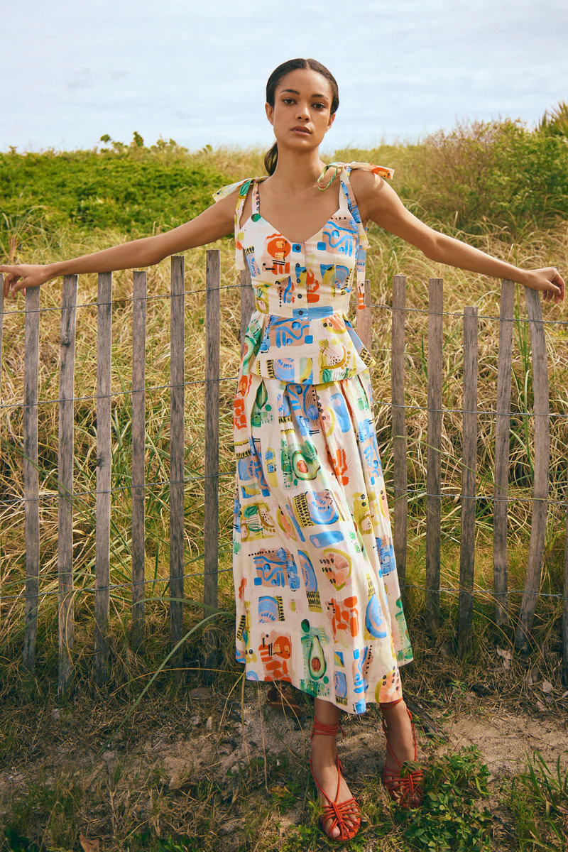 Alexis Skirt | Pleated Midi Skirt | Hunter Bell | Hunter Bell