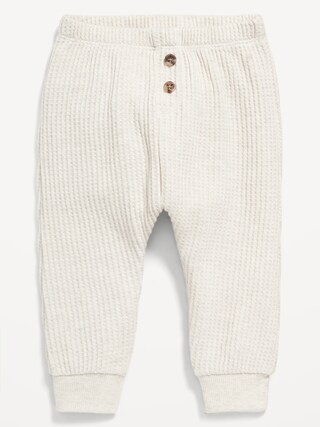 Unisex Thermal-Knit Buttoned Jogger Pants for Baby | Old Navy (CA)