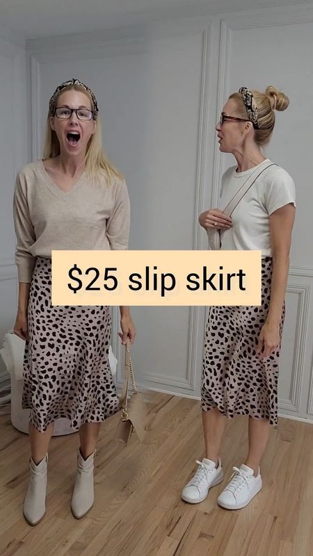 A closet favorite and must have leopard slip skirt 💕 

Something cute happened 
Slip skirt styled #competition

#LTKworkwear #LTKFind #LTKunder50