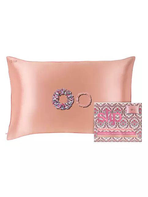 slip 3-Piece Silk Queen Pillowcase &amp; Scrunchie Gift Set | Saks Fifth Avenue