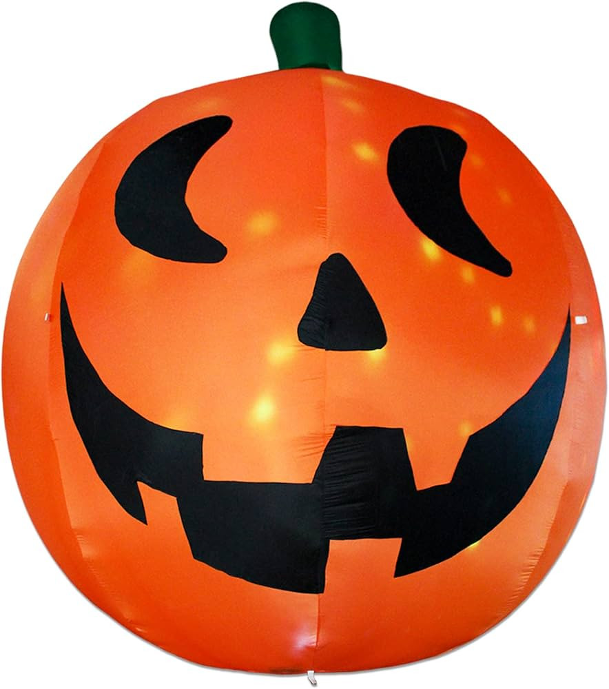AJY 10 Feet Halloween Inflatable Giant Pumpkin with Build-in LEDs Blow Up Inflatables for Hallowe... | Amazon (US)