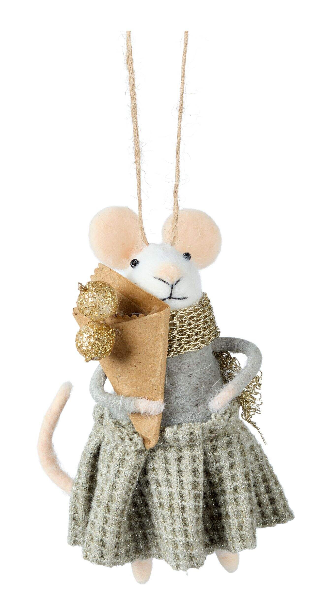 CANVAS Holiday Homecoming Trend Collection "Juniper" Felt Mouse with Gold Berries & Scarf Christm... | Canadian Tire