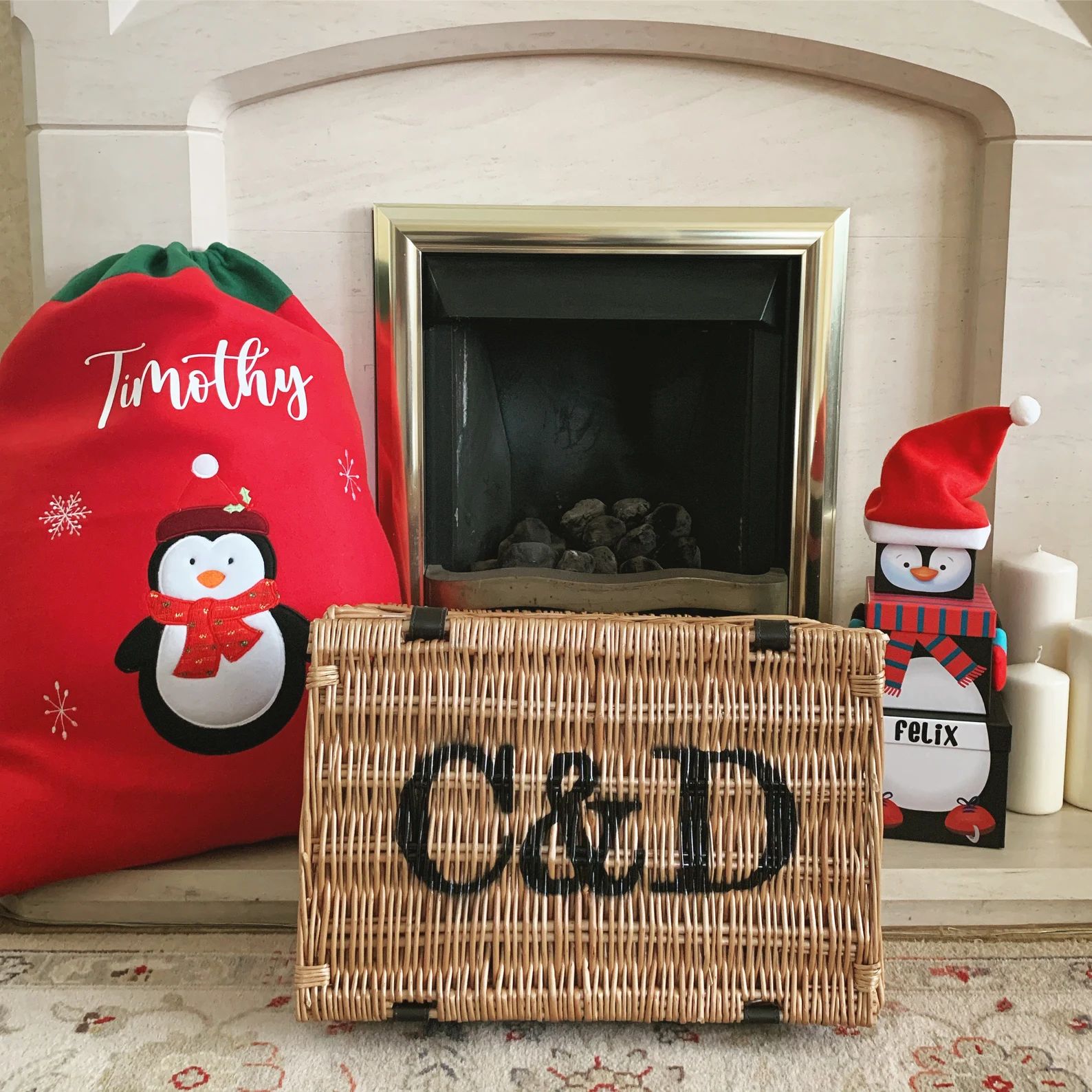 Personalised Hamper Basket  Christmas Eve Box New Home Gift - Etsy UK | Etsy (UK)