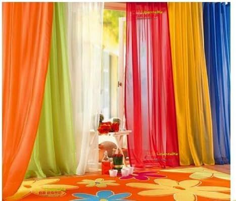 6 Piece Rainbow Sheer Window Panel Colorful Backdrop Bright Curtains Set for Playroom, Nurseries,... | Amazon (US)