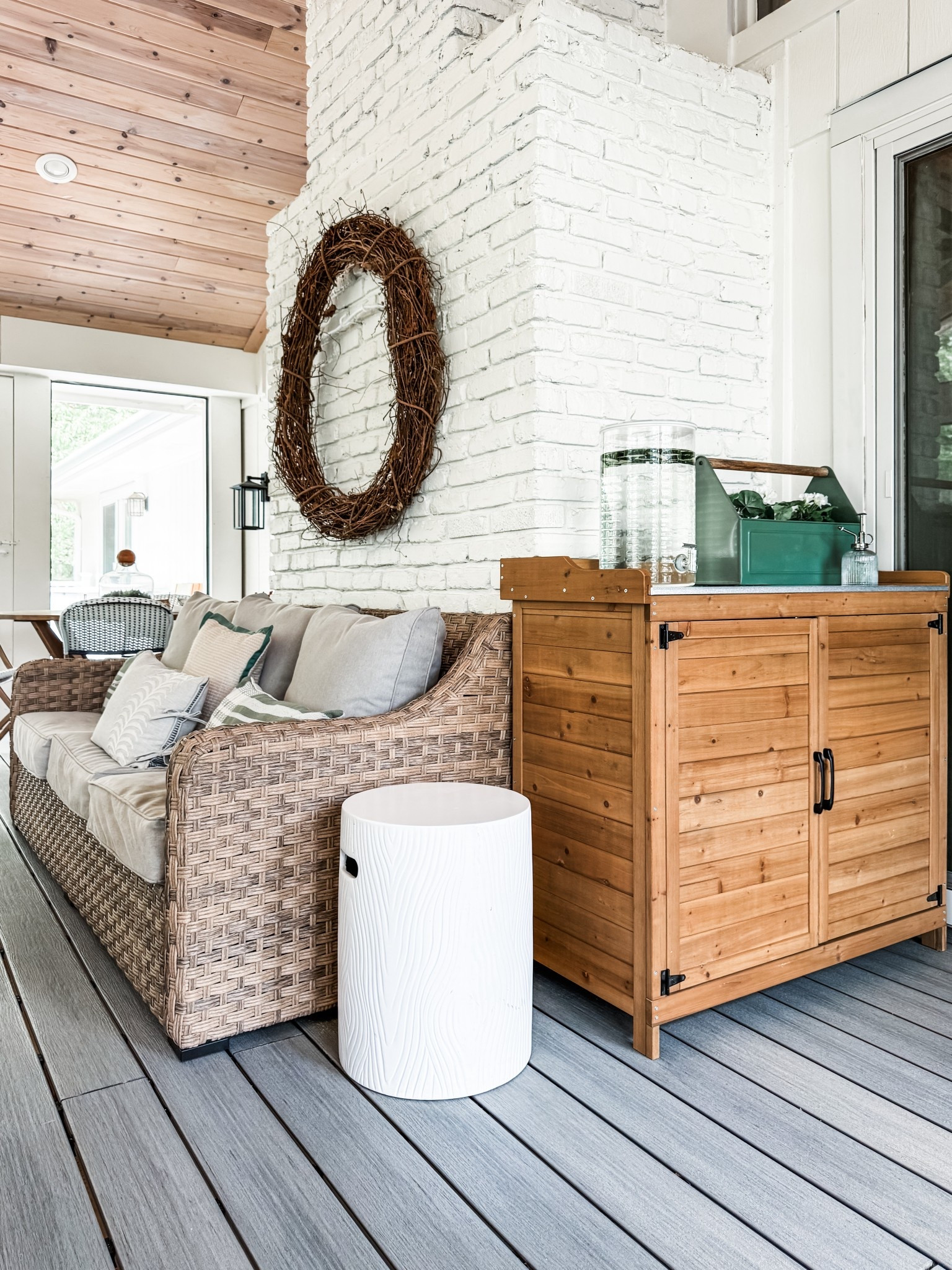 Using this potting bench for storage and serving area! Patio weather is back and most of ours is on SALE! 

#outdoorliving #outdoorfurniture #outdoorrug #ottoman #swivelchair #targethome #walmarthome 

#LTKSaleAlert #LTKFindsUnder100 #LTKHome