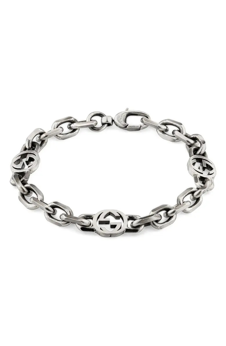 Interlocking G Silver Chain Bracelet | Nordstrom