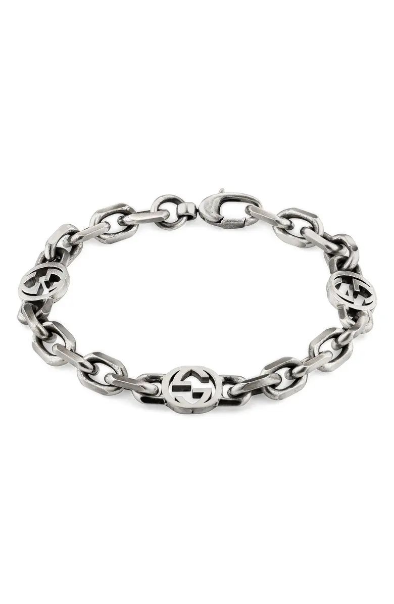 Interlocking G Silver Chain Bracelet | Nordstrom
