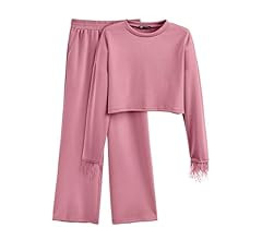 PRETTYGARDEN Women's 2023 Fall 2 Piece Tracksuit Outfits Casual Long Sleeve Pullover Tops And Pal... | Amazon (US)