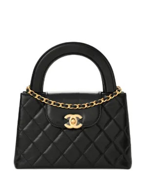 CHANEL Pre-Owned 2025 Nano Kelly Quilted Calfskin gold-hardware Tote Bag | Black | FARFETCH | Farfetch Global