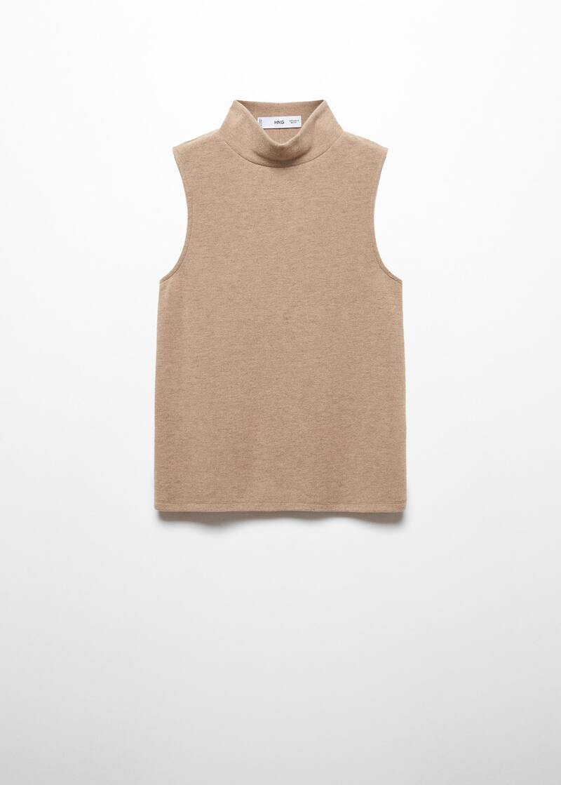 Turtleneck knitted top -  Women | Mango USA | MANGO (US)