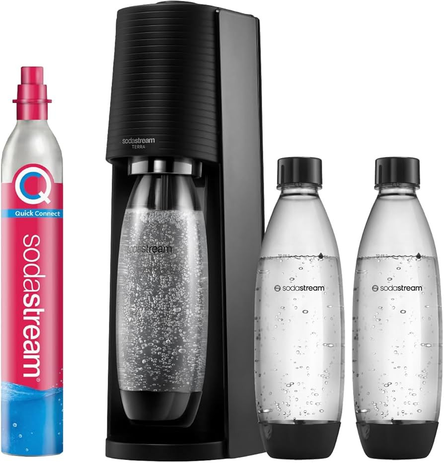 SodaStream Wassersprudler TERRA Promopack mitQuick-Connect CO2-Zylinder| inkl. 3x 1L FUSE Kunstst... | Amazon (DE)