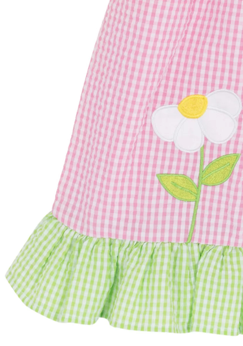 Toddler Girls Daisy Appliqué Seersucker Dress | Belk