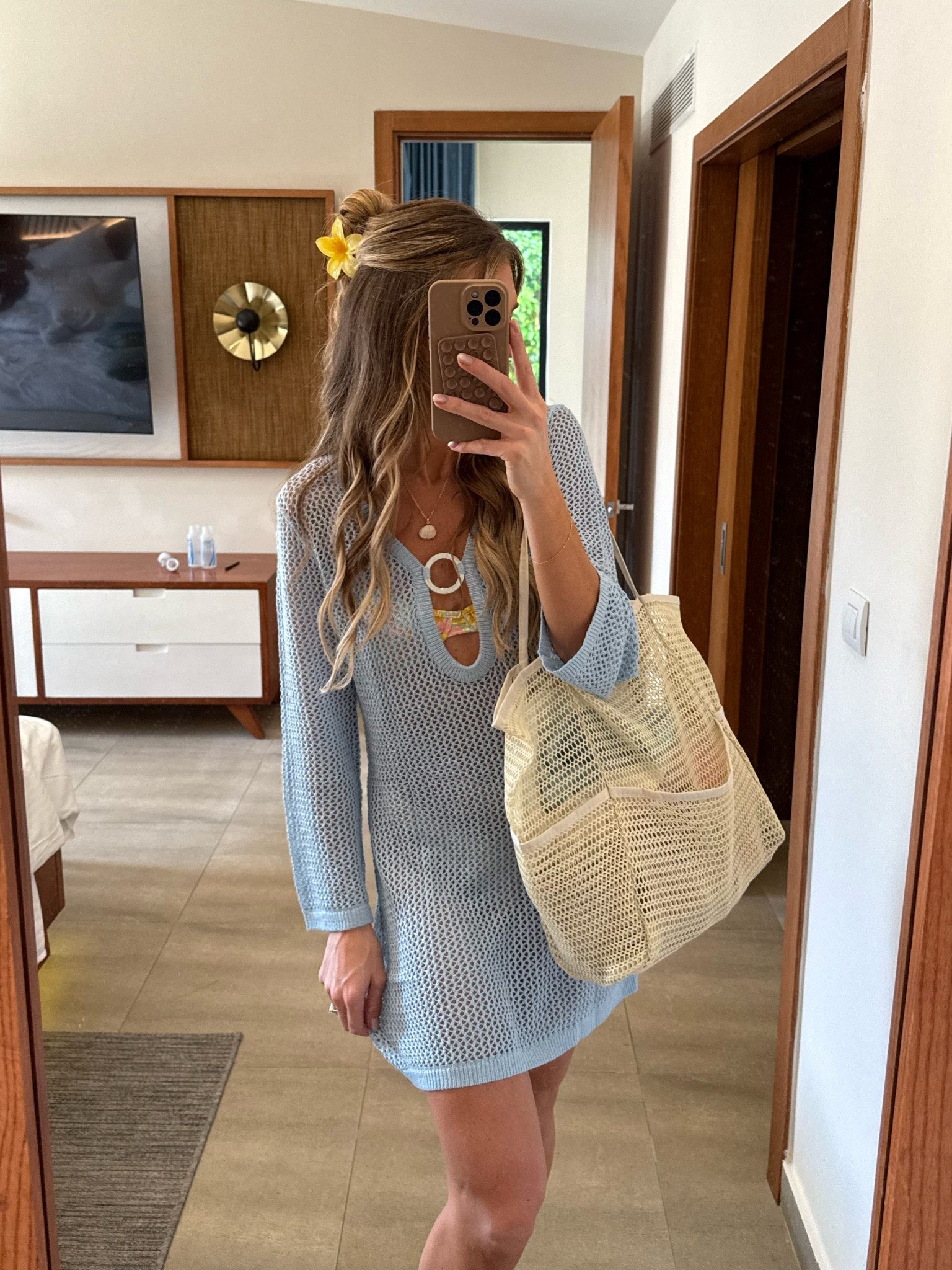 Sizing:
Medium in coverup up for length but runs tts 
Swimsuit: tts size medium 