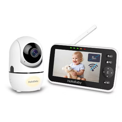 HelloBaby 5" 720P HD Video Baby Monitor with Remote Pan-Tilt-Zoon (HB6589L) - White | Target