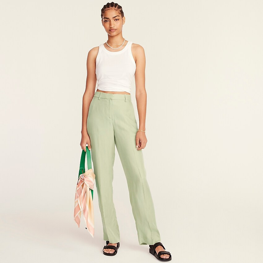 Drapey eco cupro trouser | J. Crew US