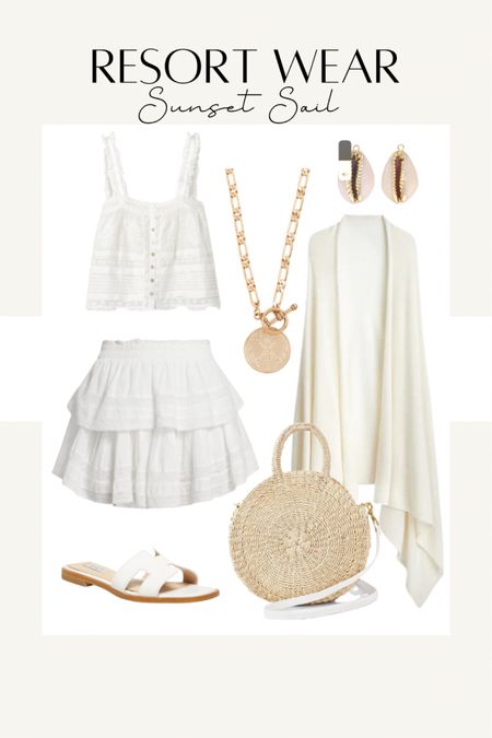 Boat Day Summer Outfit Idea White Embroidered 2 Piece Set Loveshackfancy 