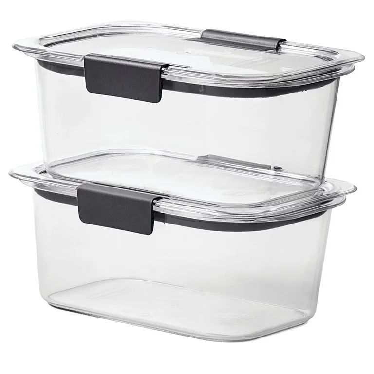 Rubbermaid Brilliance 4.7 Cup Medium Stain-Proof Food Storage Container, Set of 2 | Walmart (US)